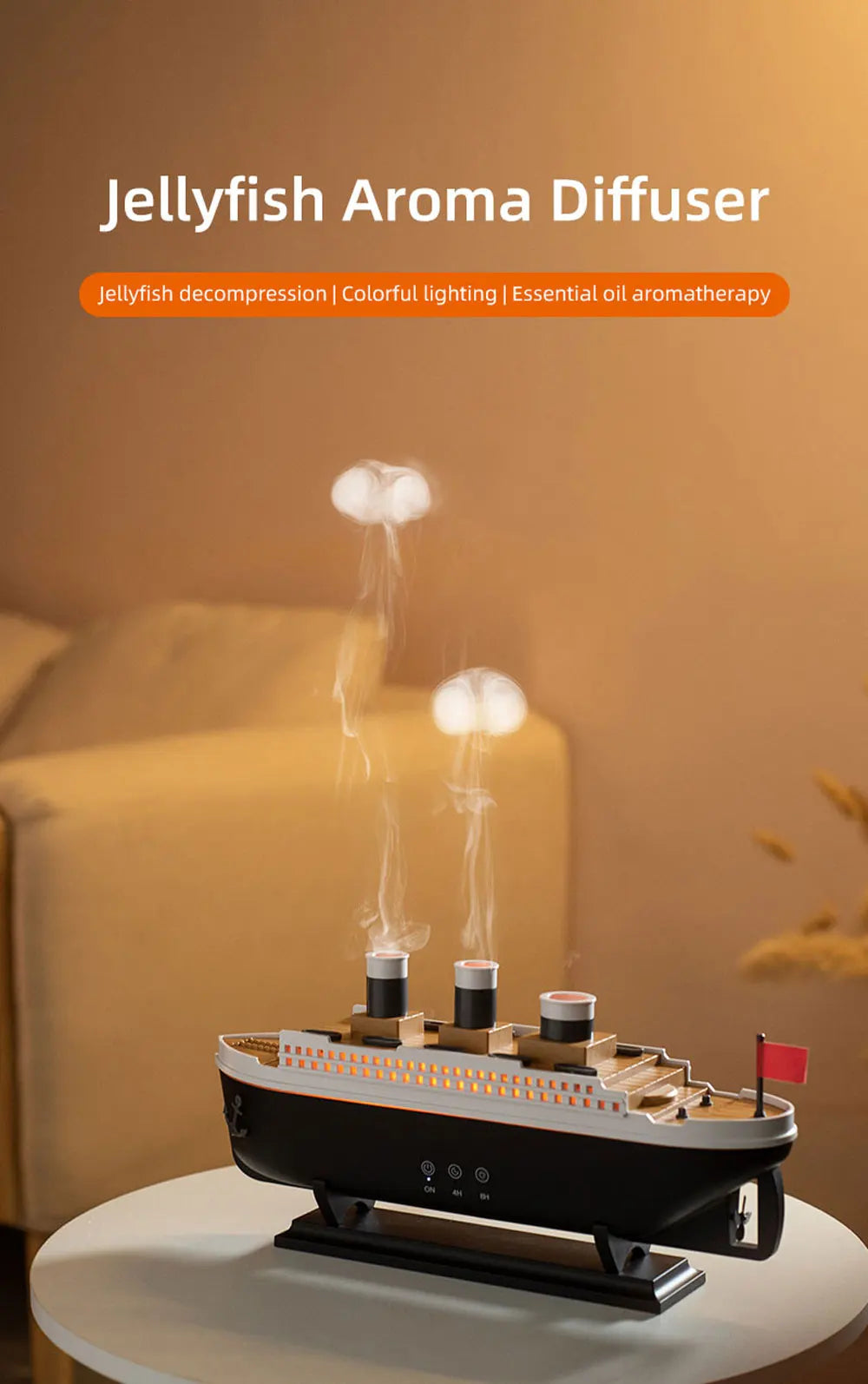 Titanic Aura: Jellyfish Smoke Ring Diffuser